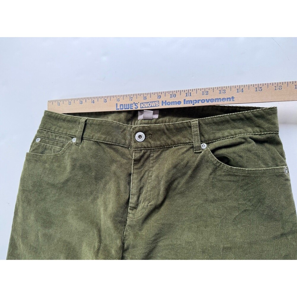 J. Jill Women’s Corduroy Pants Jeans Size 10 Petite Olive Green Boot Cut Stretch - Picture 3 of 8